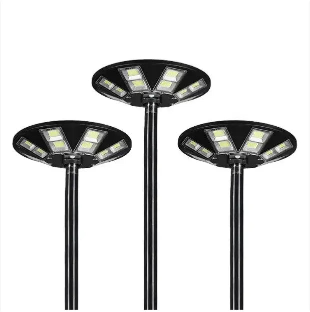 Poteau solaire ajustable et Lampe solaire à LED étanche - Lampadaire idéal pour un grand jardin ou à proximité d&