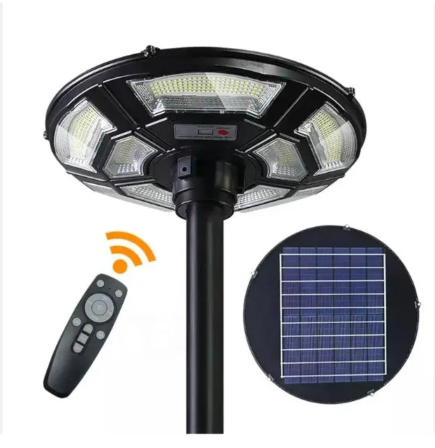 Poteau solaire ajustable et Lampe solaire à LED étanche - Lampadaire idéal pour un grand jardin ou à proximité d&