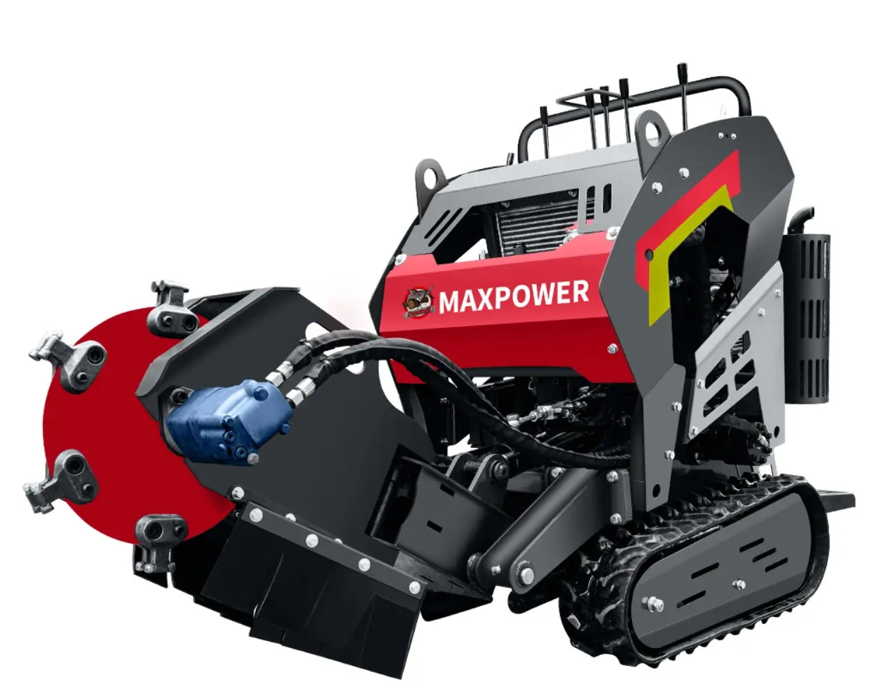 Rogneuse de souches sur chenille K-Maxpower 1