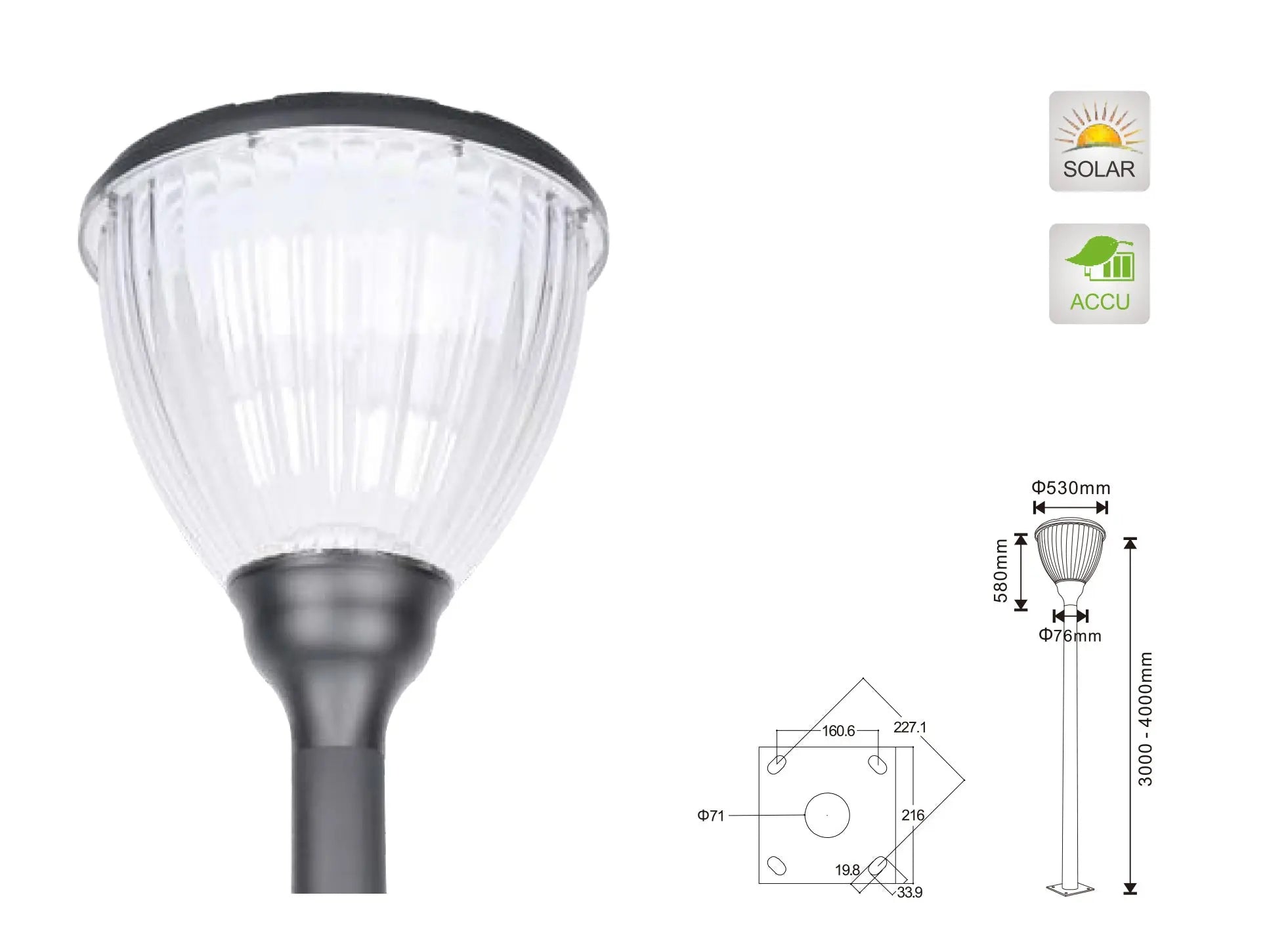 Lampadaire solaire à LED 11