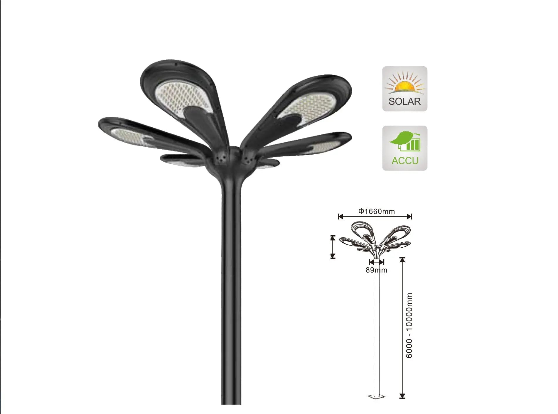 Lampadaire solaire à LED