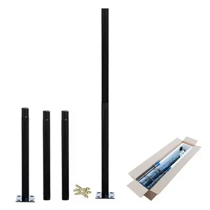 Poteau solaire ajustable et Lampe solaire à LED étanche - Lampadaire idéal pour un grand jardin ou à proximité d&