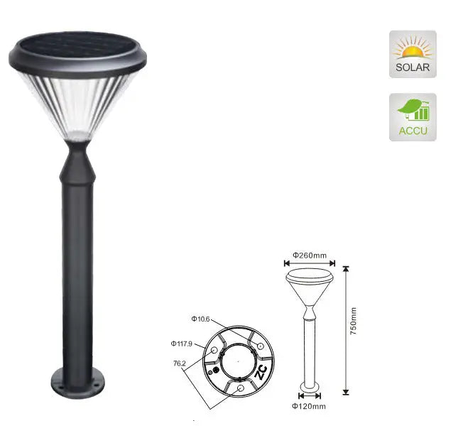 Lampe solaire jardin Style Baroque - 11